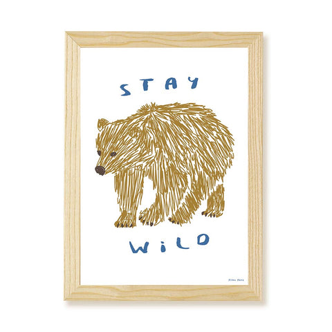 Stay Wild Kids Art Print by Hibou Home