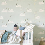 Swans wallpaper by Hibou Home