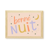 Bonne Nuit Kids Art Print by Hibou Home
