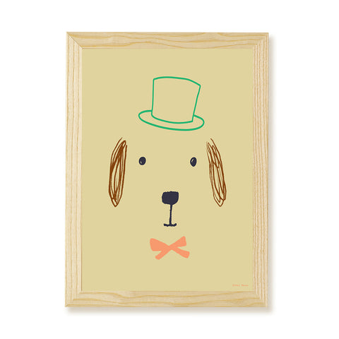 Bruno Dog Kids Art Print by Hibou Home