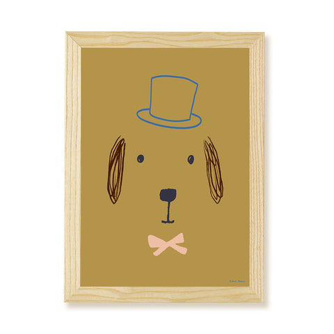 Bruno Dog Kids Art Print by Hibou Home