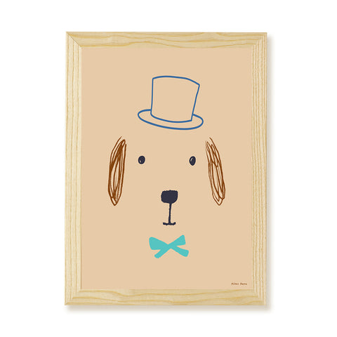 Bruno Dog Kids Art Print by Hibou Home