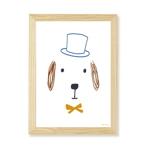 Bruno Dog Kids Art Print by Hibou Home