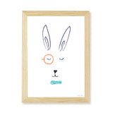 Hector Hare Kids Art Print by Hibou Home