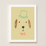 Bruno Dog Kids Art Print by Hibou Home