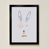 Hector Hare Kids Art Print by Hibou Home