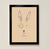 Hector Hare Kids Art Print by Hibou Home