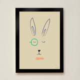 Hector Hare Kids Art Print by Hibou Home