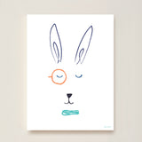 Hector Hare Kids Art Print by Hibou Home