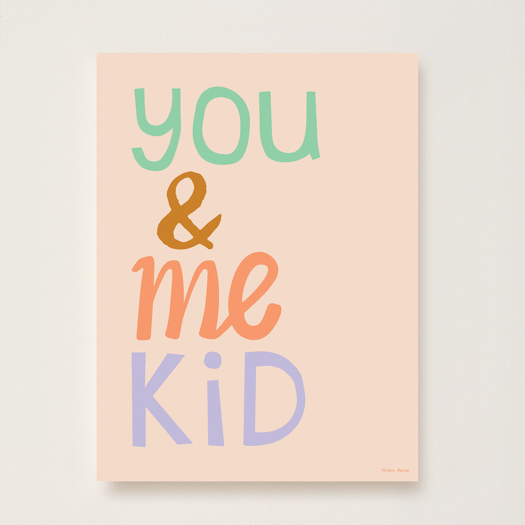 You & Me Kid Art Print by Hibou Home