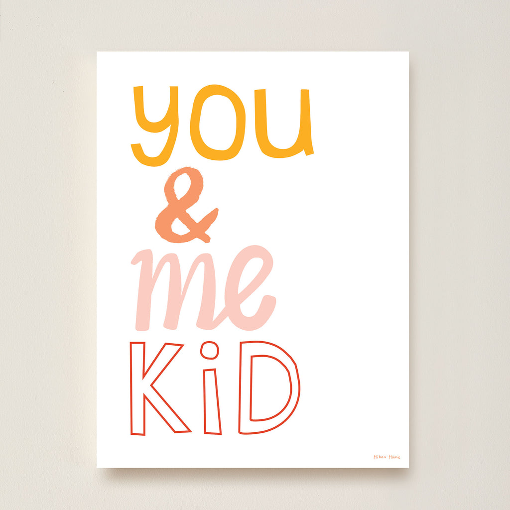 You & Me Kid Art Print by Hibou Home