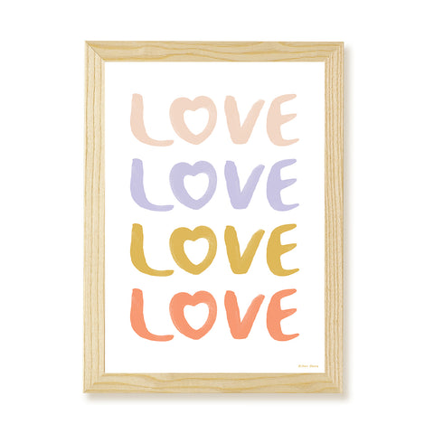 LOVE Kids Art Print by Hibou Home